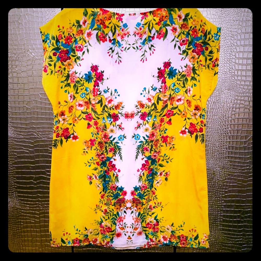 Yellow Floral Sheath Mini Dress 12 NWT Simply Be